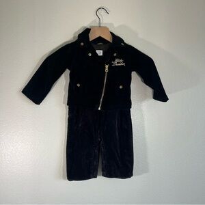 Harley Davidson Velvet Outfit 12 Month